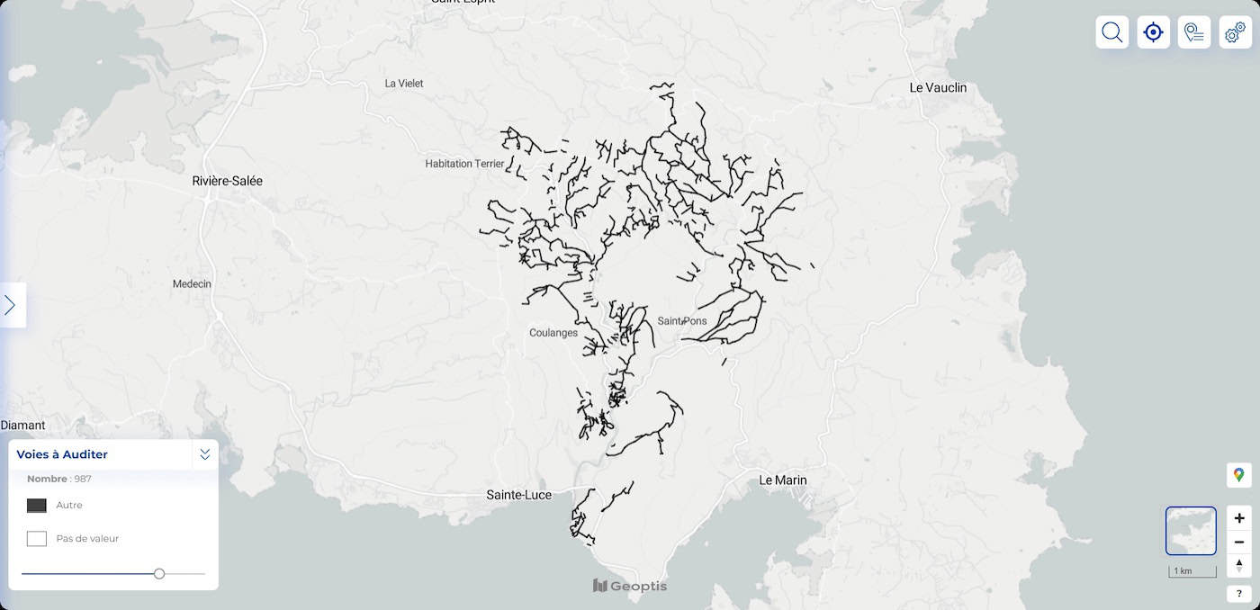 Plan de voies à auditer