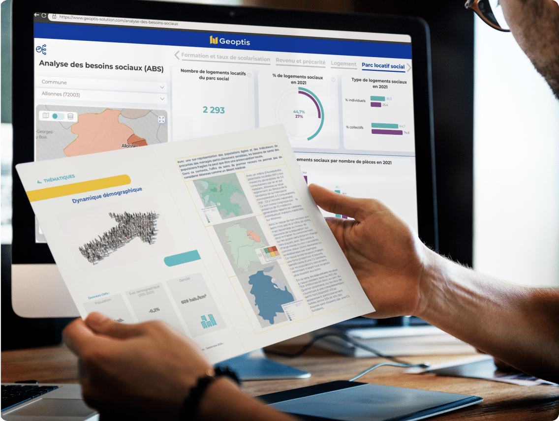 Le rapport ABS par Geoptis peut être en ligne ou en format papier, modifiable par vos soins