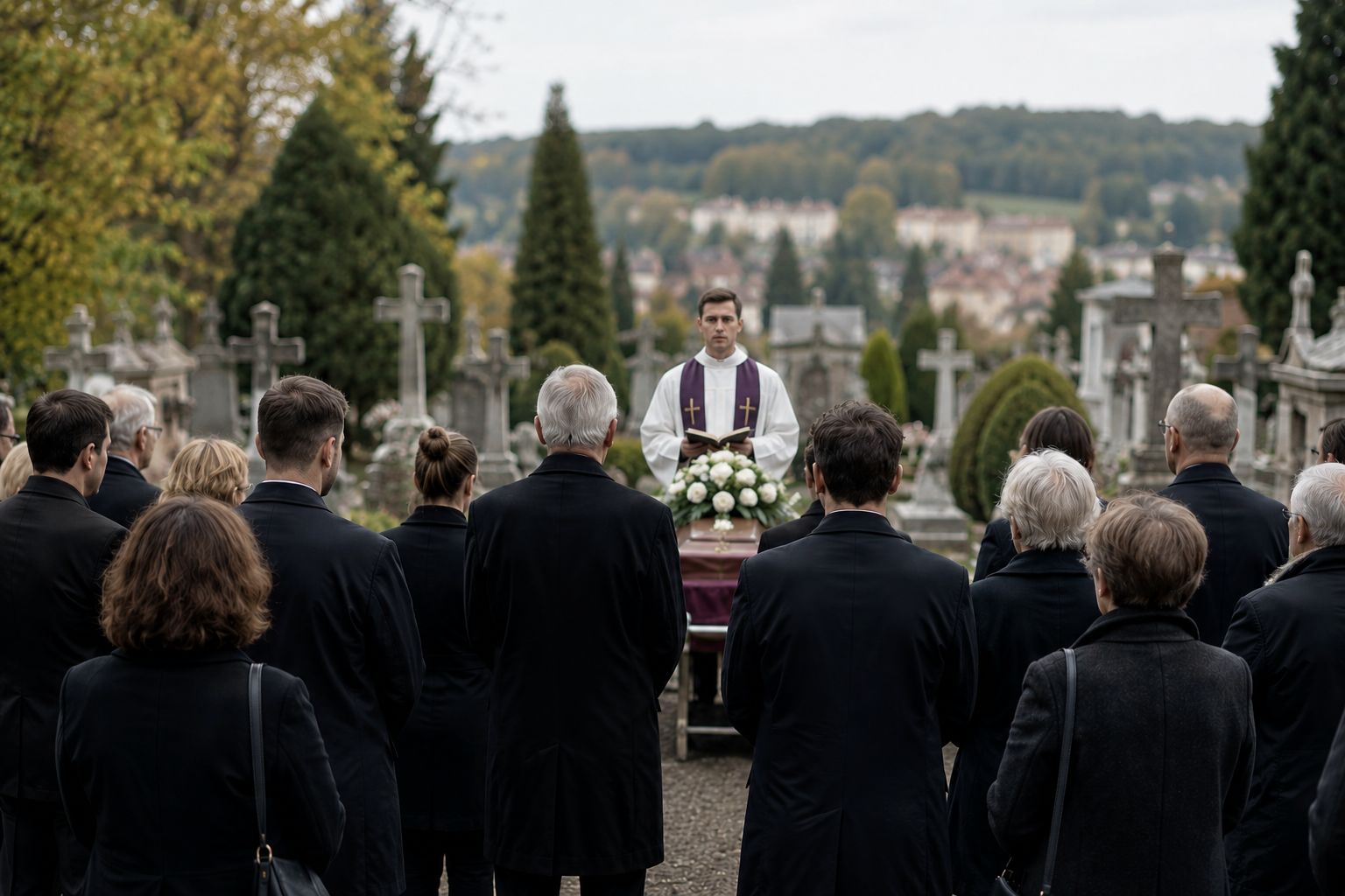 enterrement dans un cimetière français