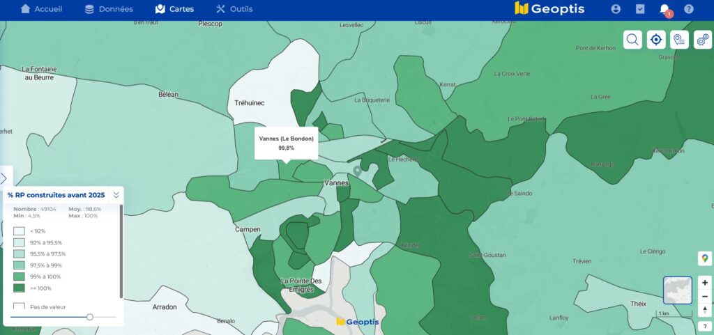 Localisation des résidences principales construites avant 2025